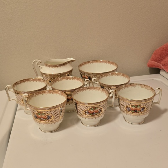 Fenton Other - Vintage Fenton Mocha 3326 Bone China Fenton England 8 Piece Tea Set